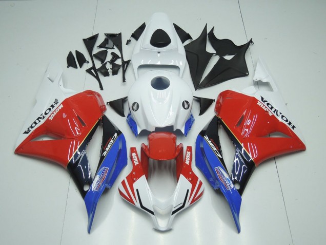 09-12 Weiß Motul Rot Blau Honda CBR600RR Motorrad Verkleidung 09-12 Weiß Motul Rot Blau Honda CBR600RR Motorrad Verkleidung