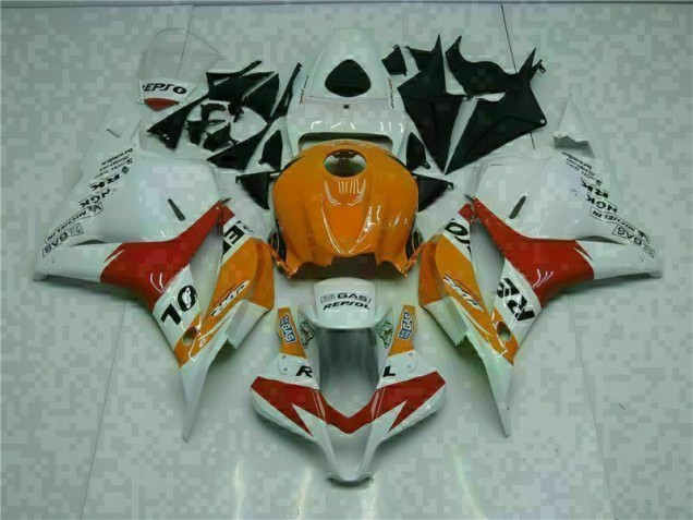 09-12 Weiß Orange Repsol Honda CBR600RR Motorrad Verkleidung 09-12 Weiß Orange Repsol Honda CBR600RR Motorrad Verkleidung
