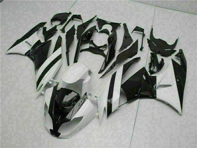 09-12 Weiß Schwarz Kawasaki ZX6R Motorrad Verkleidung 09-12 Weiß Schwarz Kawasaki ZX6R Motorrad Verkleidung