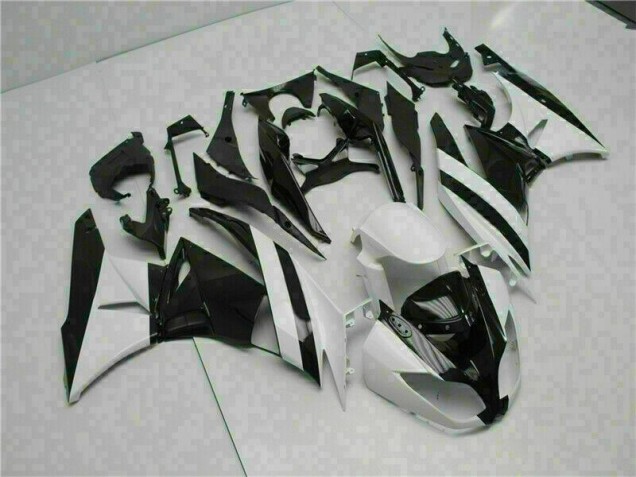 09-12 Weiß Schwarz Kawasaki ZX6R Motorrad Verkleidung 09-12 Weiß Schwarz Kawasaki ZX6R Motorrad Verkleidung