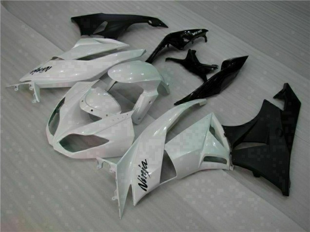 09-12 Weiß Schwarz Kawasaki ZX6R Motorrad Verkleidungen 09-12 Weiß Schwarz Kawasaki ZX6R Motorrad Verkleidungen