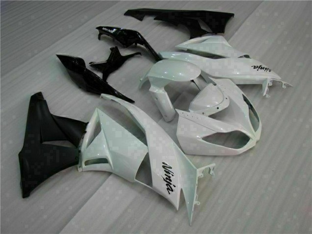 09-12 Weiß Schwarz Kawasaki ZX6R Motorrad Verkleidungen 09-12 Weiß Schwarz Kawasaki ZX6R Motorrad Verkleidungen