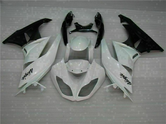 09-12 Weiß Schwarz Kawasaki ZX6R Motorrad Verkleidungen 09-12 Weiß Schwarz Kawasaki ZX6R Motorrad Verkleidungen