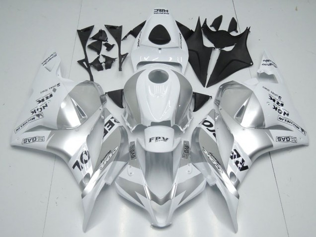 09-12 Weiß Silber Repsol Honda CBR600RR Motorrad Verkleidung 09-12 Weiß Silber Repsol Honda CBR600RR Motorrad Verkleidung