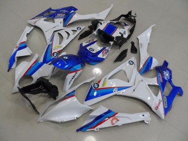 09-14 Blau Weiß BMW S1000RR Motorrad Verkleidungen