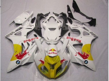 09-14 Gelb Weiß Red Bull BMW S1000RR Motorrad Verkleidung