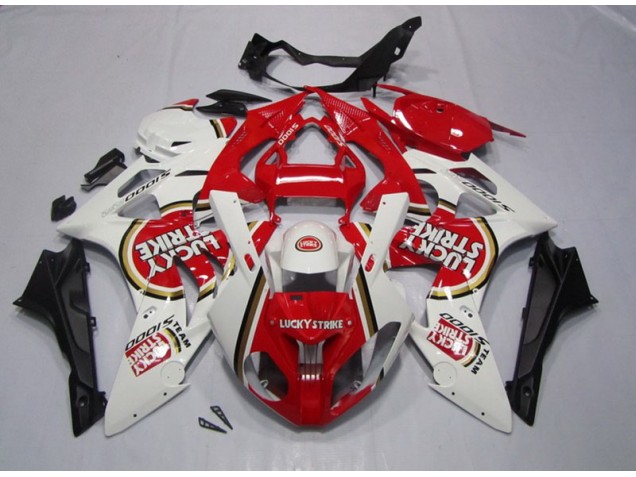 09-14 Rot Weiß Lucky Strike BMW S1000RR Motorrad Verkleidung 09-14 Rot Weiß Lucky Strike BMW S1000RR Motorrad Verkleidung