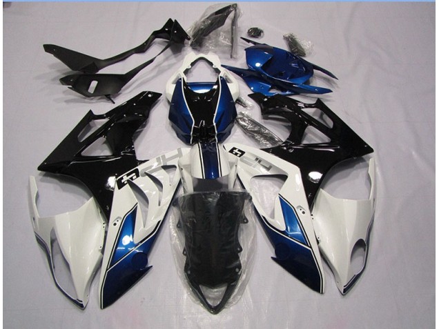 09-14 Weiß Blau BMW S1000RR Motorrad Vollverkleidung 09-14 Weiß Blau BMW S1000RR Motorrad Vollverkleidung
