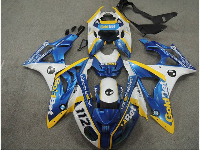 09-14 Weiß Blau GoldBet 112 BMW S1000RR Motorrad Verkleidung 09-14 Weiß Blau GoldBet 112 BMW S1000RR Motorrad Verkleidung