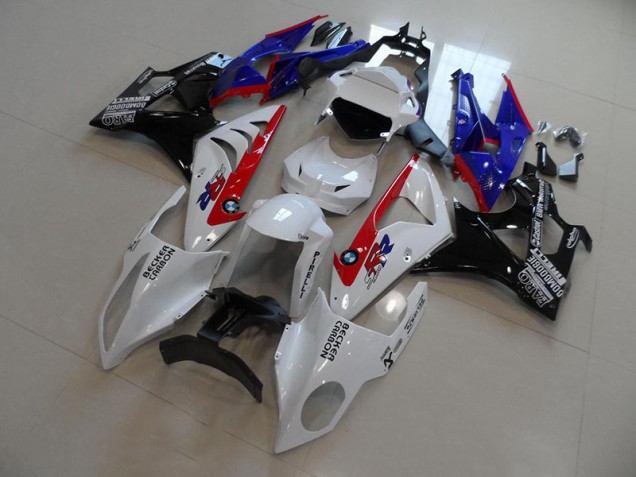09-14 Weiß Blau Rot Becker Carbon BMW S1000RR Motorrad Verkleidung 09-14 Weiß Blau Rot Becker Carbon BMW S1000RR Motorrad Verkleidung
