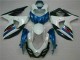 09-16 Blau Weiß Suzuki GSXR 1000 Motor Verkleidung
