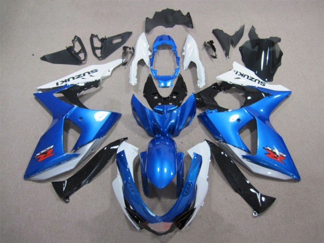 09-16 Blau Weiß Suzuki GSXR 1000 Motorrad Verkleidung Komplett Sets