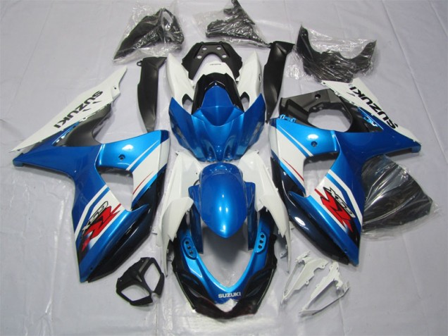 09-16 Blau Weiß Suzuki GSXR 1000 Motorrad Verkleidung & Plastik 09-16 Blau Weiß Suzuki GSXR 1000 Motorrad Verkleidung & Plastik