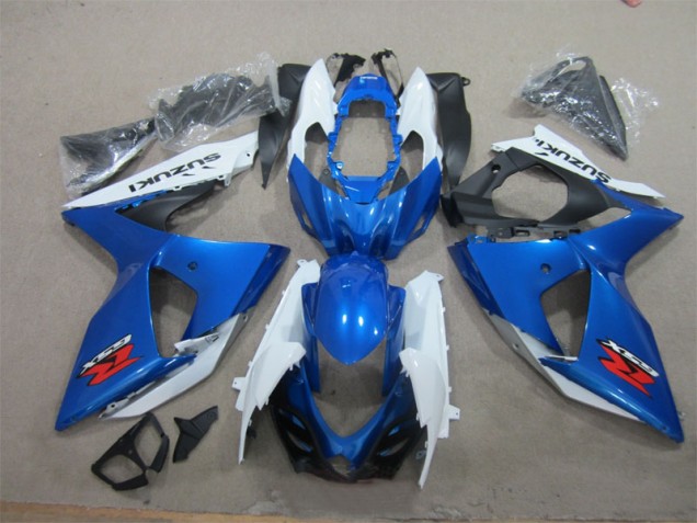 09-16 Blau Weiß Suzuki GSXR 1000 Motorrad Vollverkleidung & Plastik