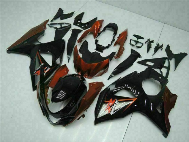 09-16 Braun Schwarz Suzuki GSXR 1000 Motorrad Verkleidung