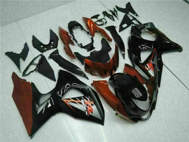 09-16 Braun Schwarz Suzuki GSXR 1000 Motorrad Verkleidung