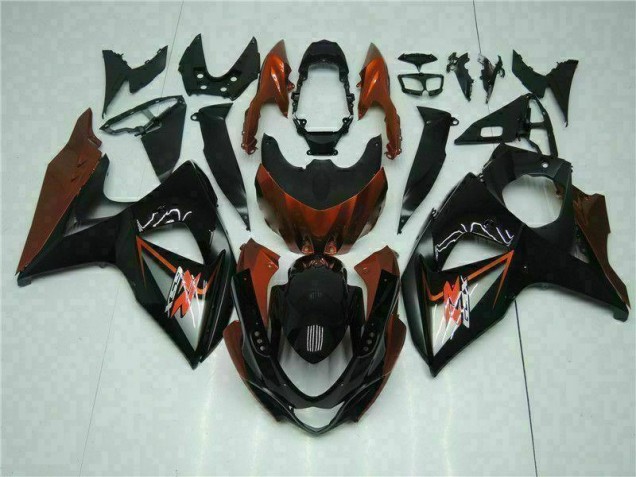 09-16 Braun Schwarz Suzuki GSXR 1000 Motorrad Verkleidung