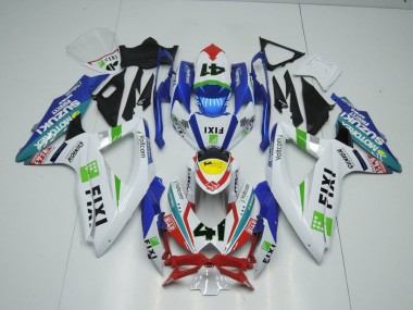 09-16 Fixi Hellblau Suzuki GSXR 1000 Motorrad Verkleidung
