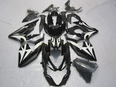 09-16 Schwarz Weiß Suzuki GSXR 1000 Motorrad Verkleidung