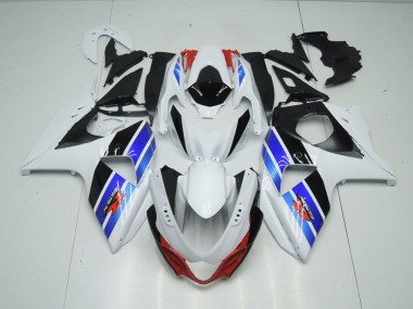 09-16 Weiß Blau Schwarz Suzuki GSXR 1000 Motorrad Verkleidung