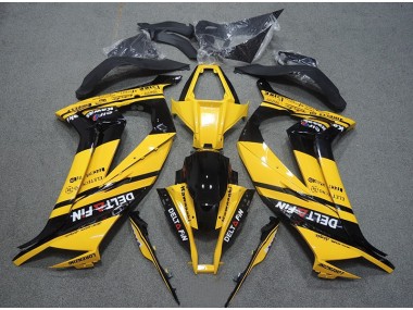 11-15 Gelb Schwarz Delt Fin Kawasaki ZX10R Motorrad Verkleidung