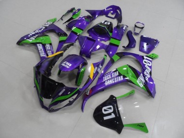 11-15 Lila Eva Kawasaki ZX10R Motorrad Verkleidung