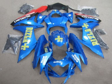 11-21 Blau Gelb Rizla Suzuki GSXR 600 Motorrad Verkleidung