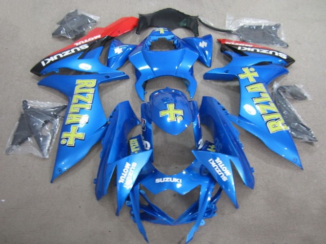 11-21 Blau Gelb Rizla Suzuki GSXR 600 Motorrad Verkleidung