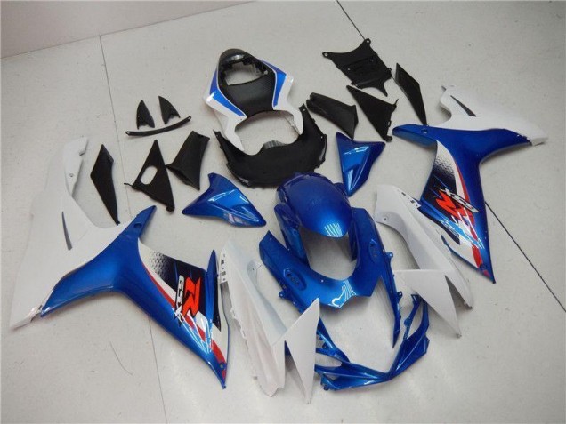 11-21 Blau Weiß Suzuki GSXR 600/750 Motorrad Vollverkleidung