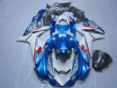11-21 Blau Weiß Suzuki GSXR 600 Motorrad Verkleidung