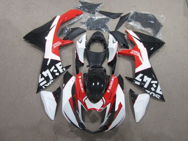 11-21 Schwarz Rote Weiß Suzuki GSXR 600 Motorrad Verkleidung