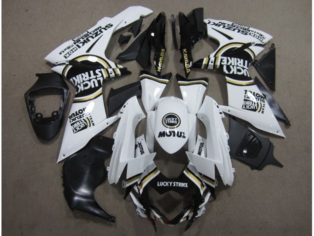 11-21 Weiß Lucky Strike Schwarz Motul Suzuki GSXR 600 Motorrad Verkleidung 11-21 Weiß Lucky Strike Schwarz Motul Suzuki GSXR 600 Motorrad Verkleidung