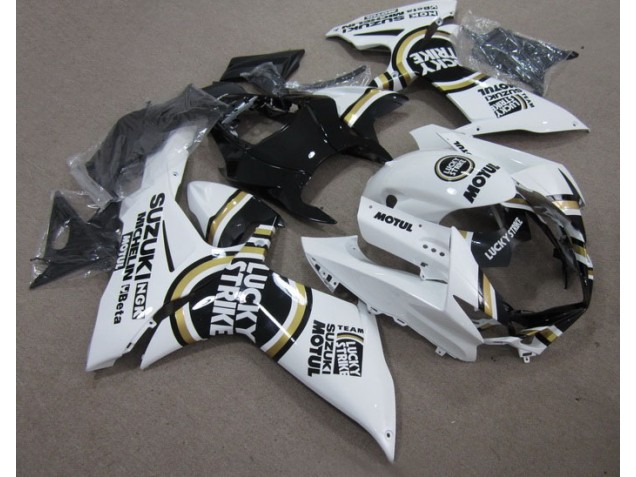 11-21 Weiß Lucky Strike Schwarz Motul Suzuki GSXR 600 Motorrad Verkleidungen 11-21 Weiß Lucky Strike Schwarz Motul Suzuki GSXR 600 Motorrad Verkleidungen