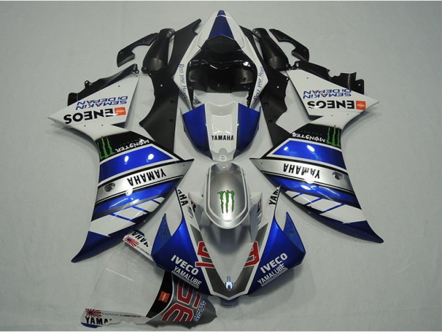 12-14 Blau Weiß IVECO Yamaha YZF R1 Motorrad Verkleidung 12-14 Blau Weiß IVECO Yamaha YZF R1 Motorrad Verkleidung