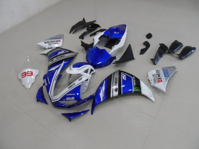 12-14 Blau Weiß Yamaha YZF R1 Motorrad Verkleidungen