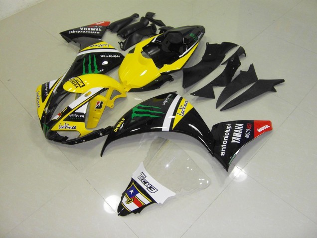 12-14 Gelb Monster Yamaha YZF R1 Motorrad Verkleidung 12-14 Gelb Monster Yamaha YZF R1 Motorrad Verkleidung