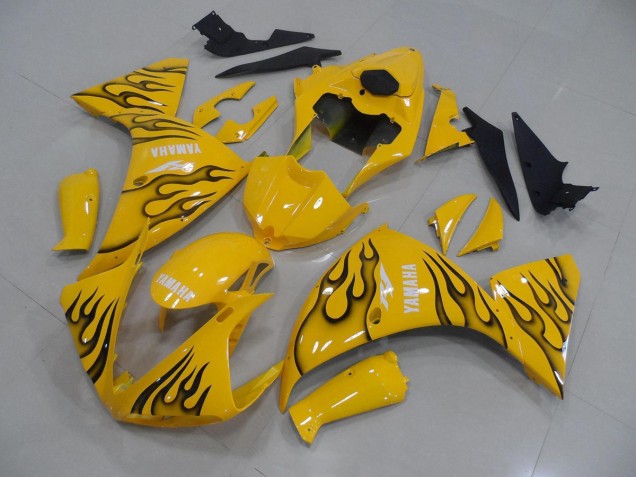 12-14 Gelb Schwarz Flamme Yamaha YZF R1 Motorrad Verkleidung 12-14 Gelb Schwarz Flamme Yamaha YZF R1 Motorrad Verkleidung