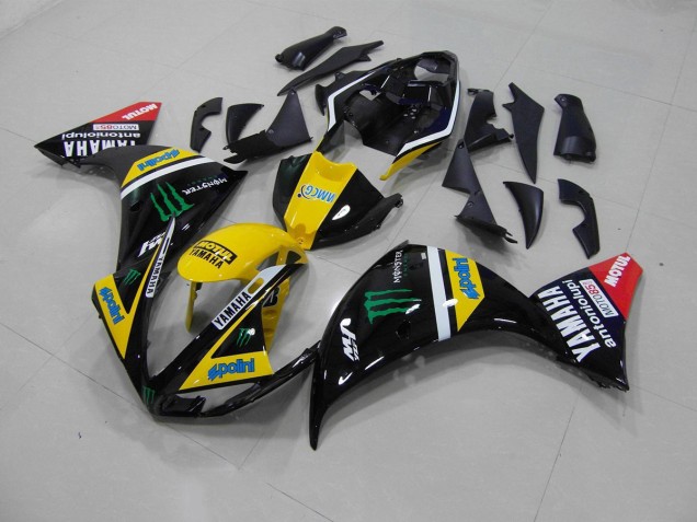 12-14 Gelb Schwarz Monster Yamaha YZF R1 Motorrad Verkleidung 12-14 Gelb Schwarz Monster Yamaha YZF R1 Motorrad Verkleidung