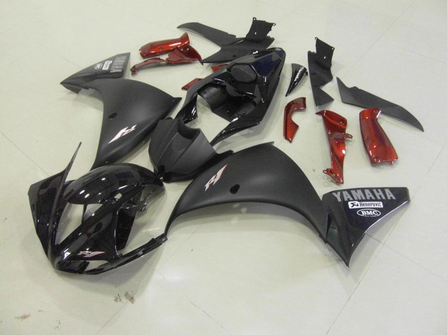 12-14 Matt Schwarz Yamaha YZF R1 Motorrad Vollverkleidung 12-14 Matt Schwarz Yamaha YZF R1 Motorrad Vollverkleidung