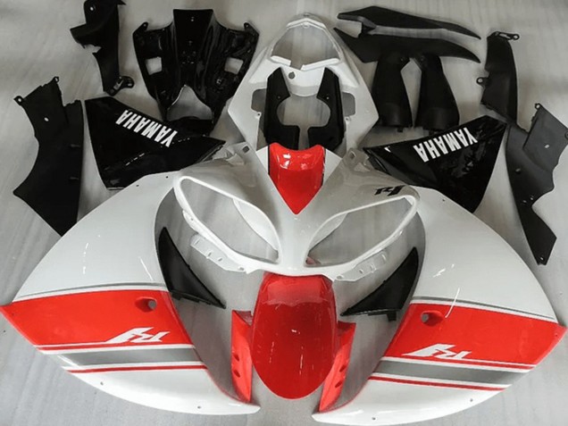 12-14 Racy Rot Weiß Schwarz Yamaha YZF R1 Motorrad Verkleidung
