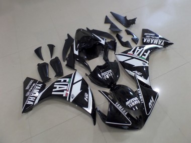 12-14 Schwarz weißer Fiat Yamaha YZF R1 Motorrad Verkleidung