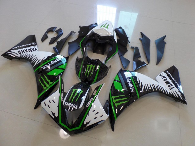 12-14 Weiß Grün Big Monster Yamaha YZF R1 Motorrad Verkleidung 12-14 Weiß Grün Big Monster Yamaha YZF R1 Motorrad Verkleidung