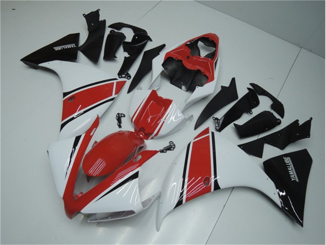 12-14 Weiß Rot Schwarz Yamaha YZF R1 Motorrad Verkleidung 12-14 Weiß Rot Schwarz Yamaha YZF R1 Motorrad Verkleidung
