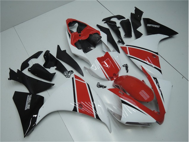 12-14 Weiß Rot Schwarz Yamaha YZF R1 Motorrad Verkleidung 12-14 Weiß Rot Schwarz Yamaha YZF R1 Motorrad Verkleidung