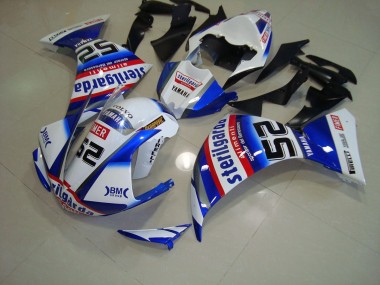 12-14 Weiß Schwarz Sterilgarda Yamaha YZF R1 Motorrad Verkleidung
