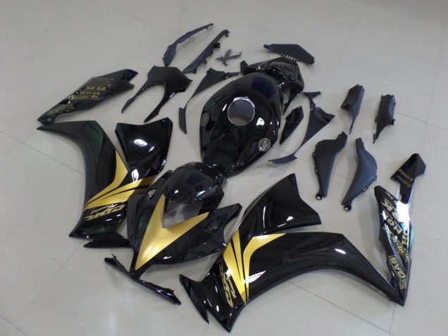 12-16 Glänzend Schwarz Gold Aufkleber Honda CBR1000RR Motorrad Verkleidung