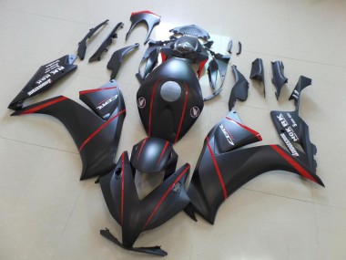 12-16 Matt Schwarz mit rotem Streifen Honda CBR1000RR Motorrad Verkleidung