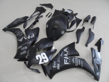 12-16 Matt Schwarze graue Aufkleber 29 Honda CBR1000RR Motorrad Verkleidung