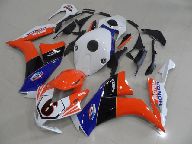 12-16 Orange Weiß TT Legend Honda CBR1000RR Motorrad Verkleidung