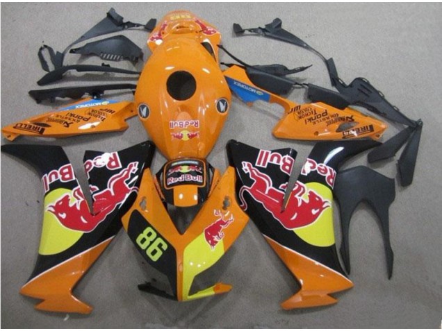 12-16 Rot Bull 86 Honda CBR1000RR Motorrad Verkleidung